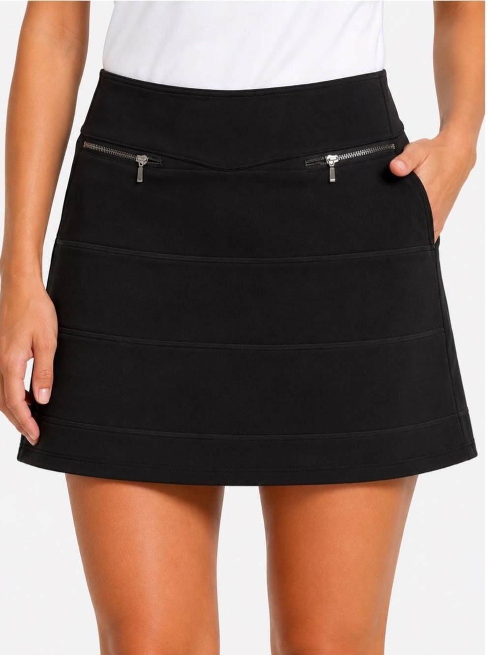 Athleta Strata A-line Active Mini Skirt Size S W/ Pockets Cotton Blend